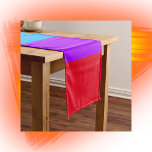 Neon Colourful Stripes |  Short Table Runner at Zazzle