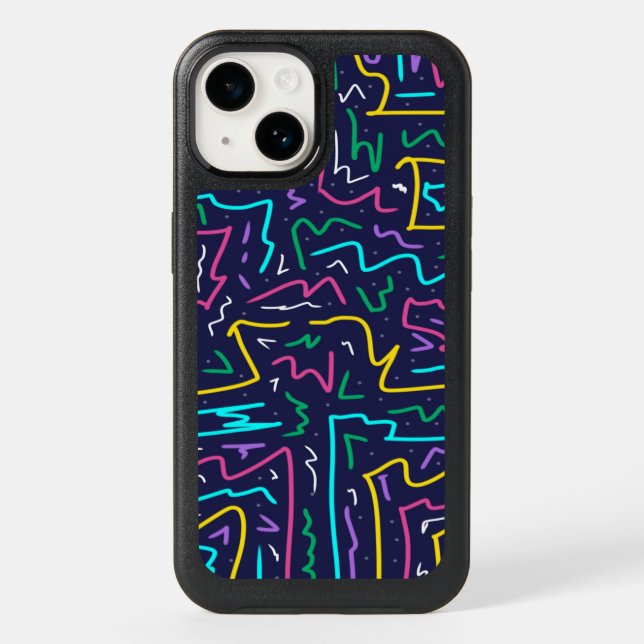 Neon Contrast Space Art Otterbox iPhone Case (Back)