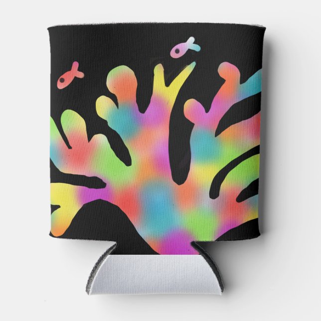 Neon coral reef can cooler (Front)