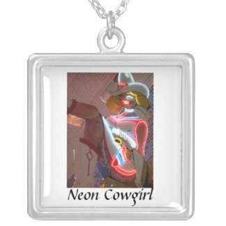 Neon Cowgirl Silver Plated Necklace