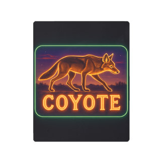 Neon Coyote Sign