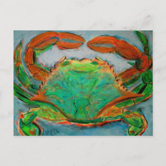 Neon Crab Postcard