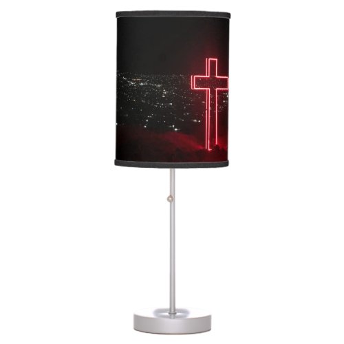 Neon Cross Table Lamp