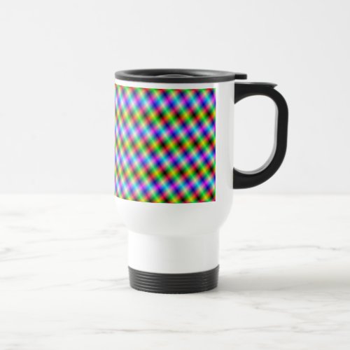 Neon Crosshatch Travel Mug