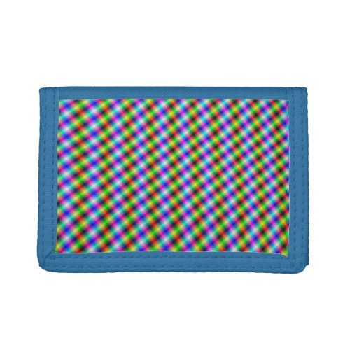 Neon Crosshatch Tri_fold Wallet