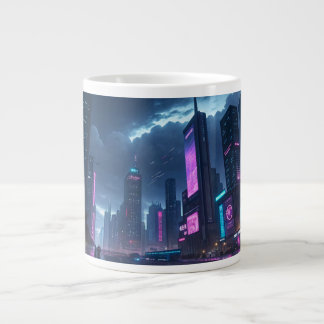 Neon Cyber City Mug – Dive into the Future!
