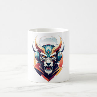 Neon Cyber Wolf Headphones Y2K Streetwear Color Morph Mug