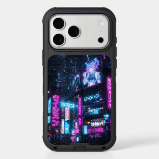 Neon Cyberpunk Glitch Anime iPhone Case