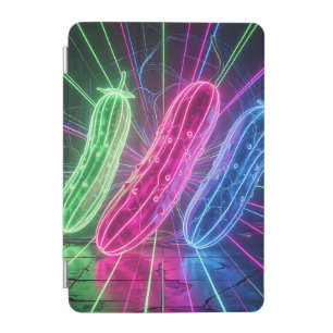 Neon Cyberpunk Glowing Cucumbers iPad Mini Cover