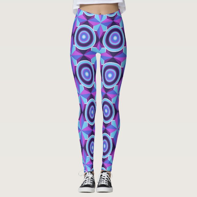Neon Cyberpunk Mesh Leggings (Front)