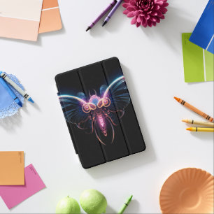Neon Cyberpunk Moth iPad Mini Cover