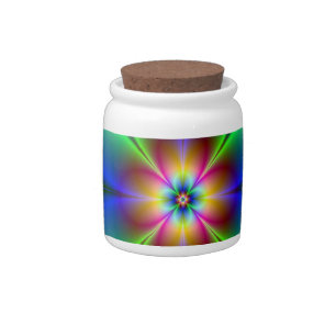 Neon Daisy Candy Jar