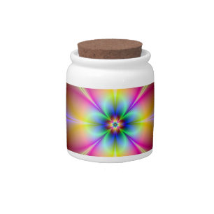 Neon Daisy Candy Jar