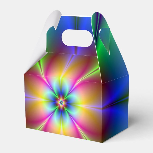 Neon Daisy Favor Boxes (Front Side)