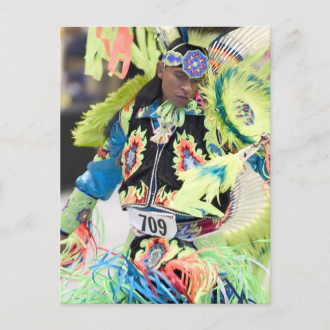 Neon Dancing Man Postcard (Front)