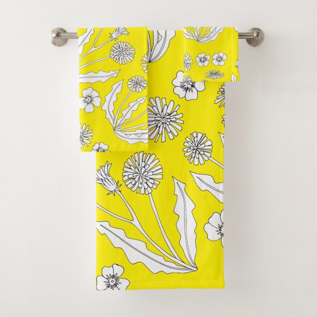 Neon Dandelion Towel Set (Insitu)