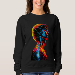 Neon David Statue Sweatshirt