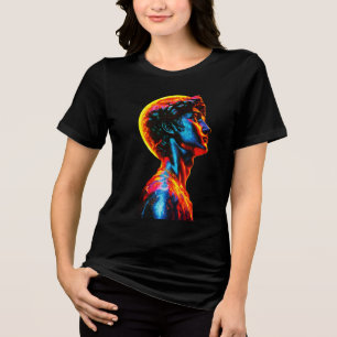 Neon David Statue Tri-Blend Shirt