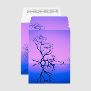 Neon dead tree branch envelope mailers