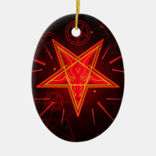 neon demon ceramic ornament