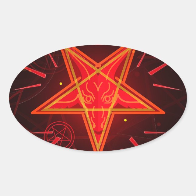 neon demon oval sticker (Front)