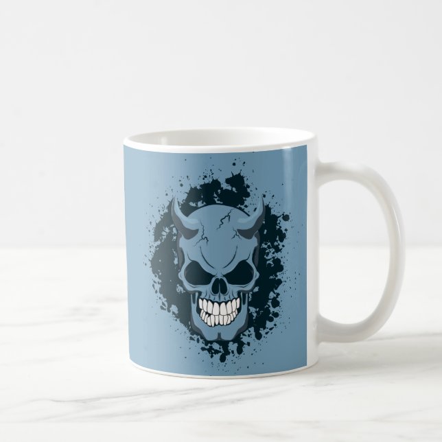 Neon Demon Skull Coffee Mug (Right)
