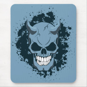 Neon Demon Skull Mouse Pad