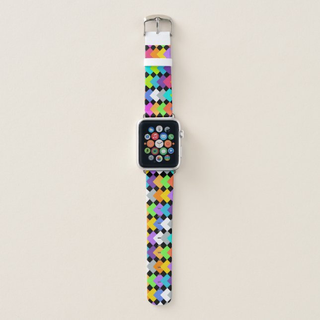 Neon Diamonds  Apple Watch Band (Front)