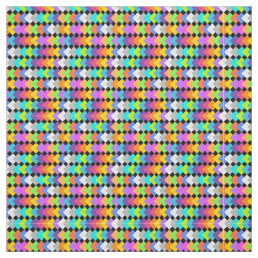 Neon Diamonds Fabric