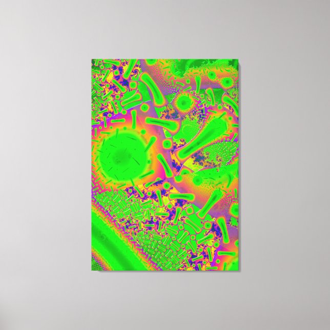 Neon Dichroic Psychedelic Canvas Print (Front)