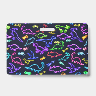 Neon Dinosaurs  Badge