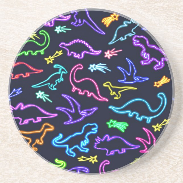 Neon Dinosaurs  Coaster (Front)