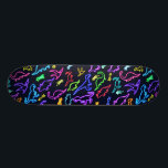 Neon Dinosaurs Skateboard<br><div class="desc">Colorful dinosaurs lines</div>