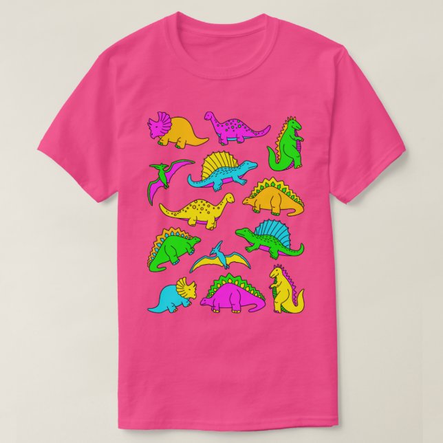 Neon Dinosaurs T-Shirt (Design Front)