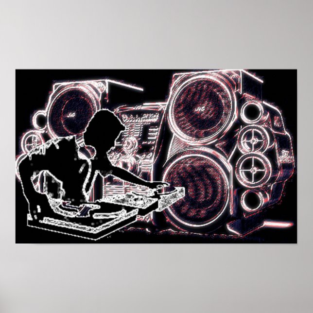 Neon DJ Poster (Front)