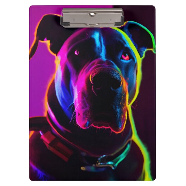 neon dog clipboard (Front)