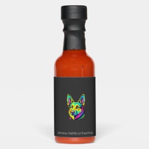 Neon Dog Colorful Vector Portrait Hot Sauces