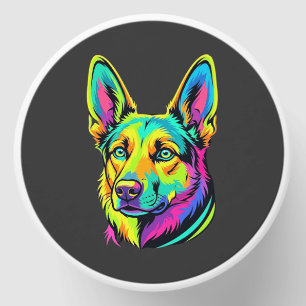 Neon Dog Colorful Vector Portrait Mini Candle Favors