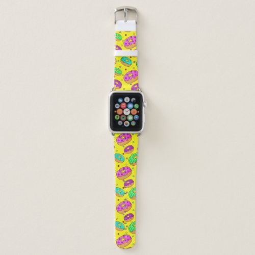 Neon Donut Pattern Apple Watch Band
