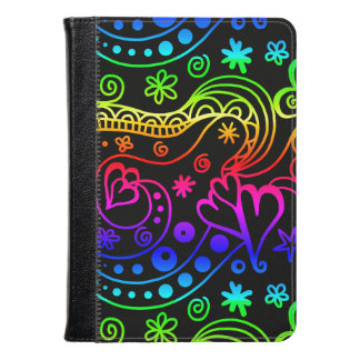 Neon Doodle Art Kindle Fire Folio Kindle Case