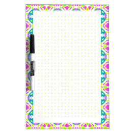 Neon Dot Grid BuJo College Girl School Planner Dry Erase Board