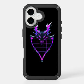 Neon dragon art iPhone 16 case