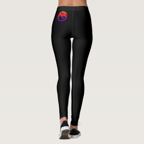 Neon Dragon black leggings