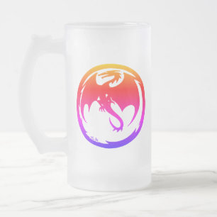 Neon Dragon frosted mug