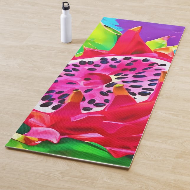 Neon Dragon Fruit Splendor Yoga Mat (In Situ)