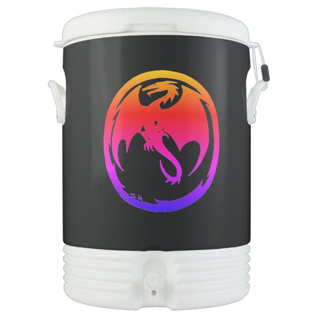 Neon Dragon Igloo beverage cooler 10 gal (Front)