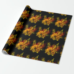Neon Dragon Wrapping Paper