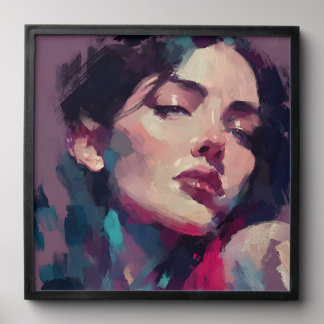 Neon Dreams Abstract Portrait Peel And Stick Photo Tile