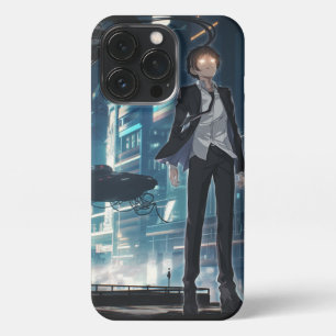 Neon Dreams: The Cyberpunk Solitude iPhone 13 Pro Case