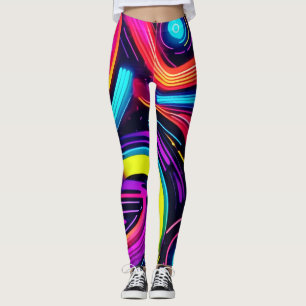 Neon Dreamscape Art Leggings